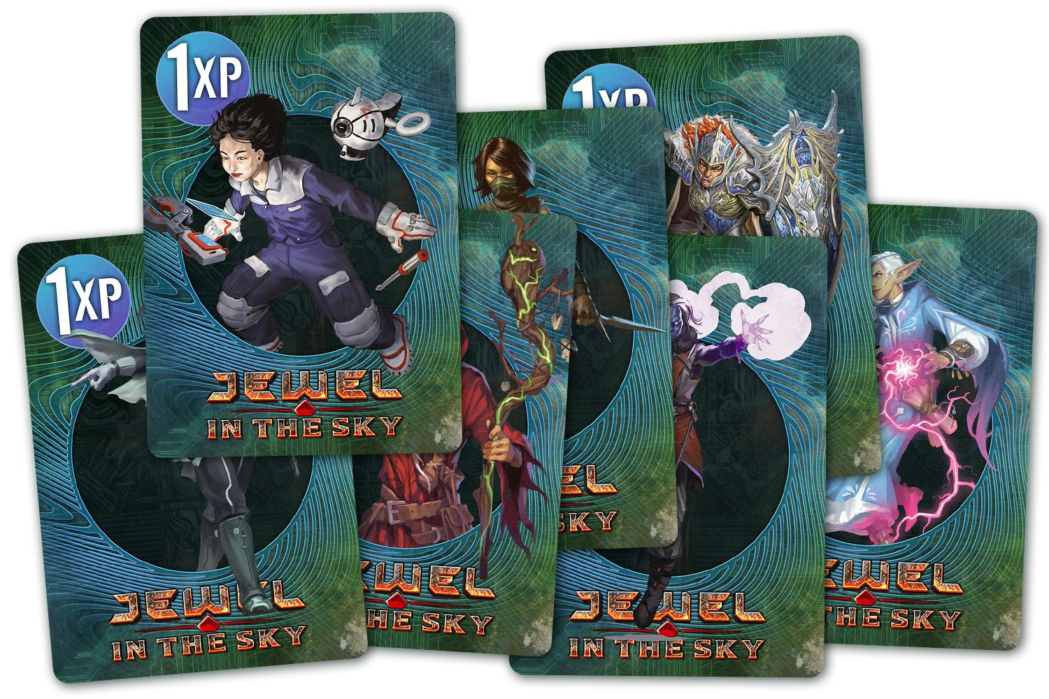 Mockup of the collection of XP cards accumulated so far.