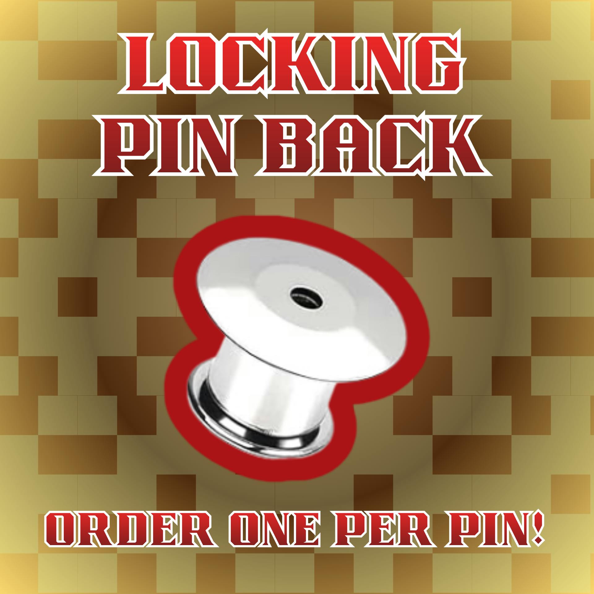 Locking Pin Back (1 for one pin)