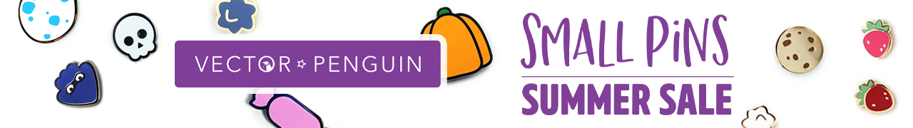 vector penguin small pins summer sale. Very cute mini pins of pumpkins, sweets, strawberries etc.https://www.backerkit.com/call_to_action/70633c80-5885-43be-82f8-60a668189115/landing
