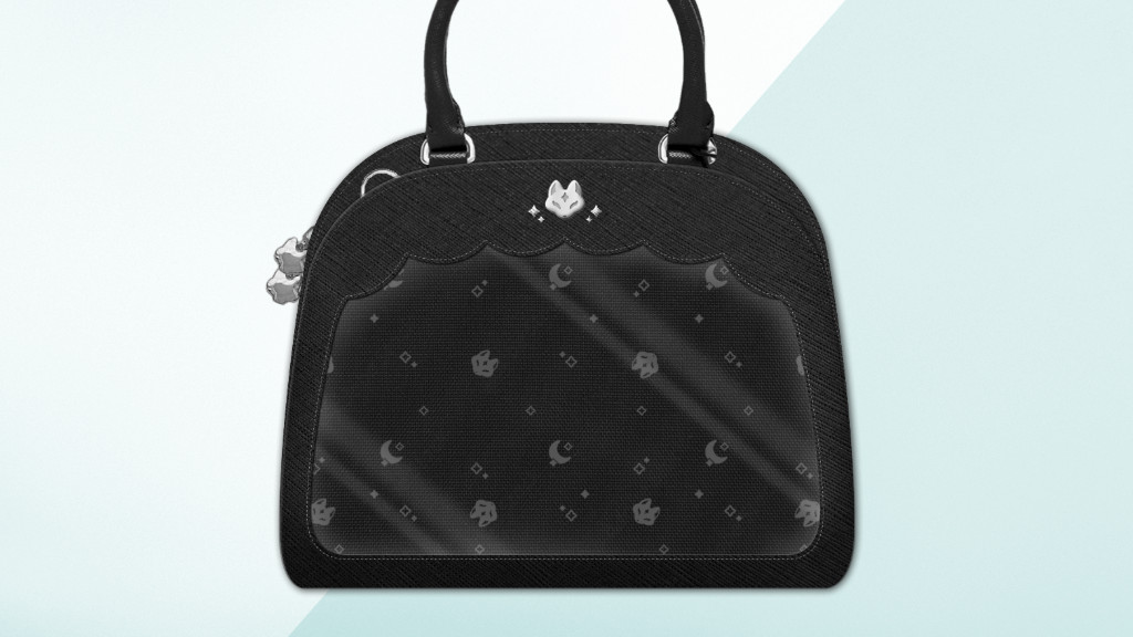 Sleepy Wolf Ita Purse - BLACK - Silver Hardware