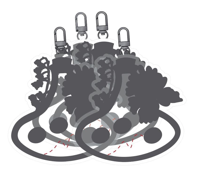 Shaker Keychain Quad