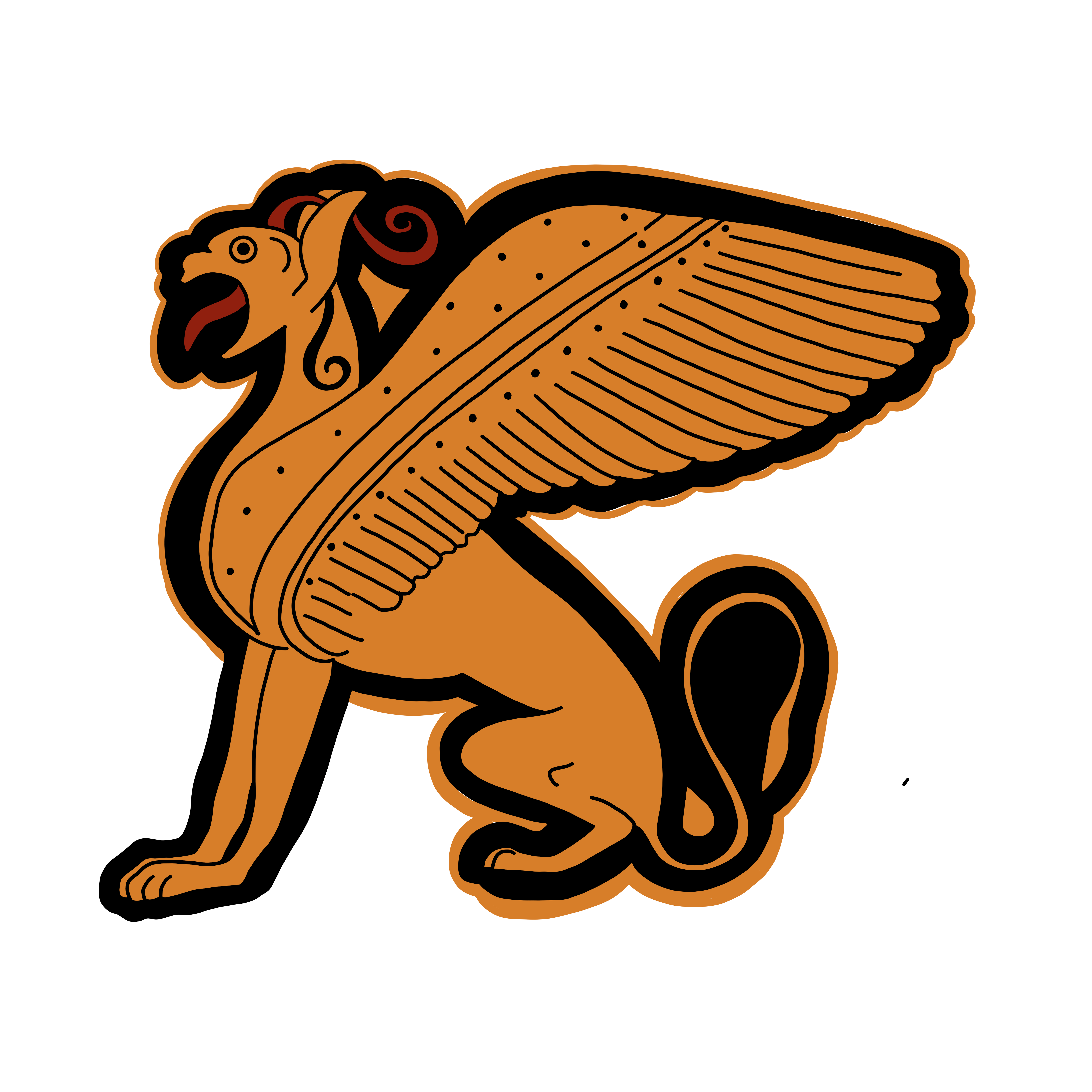 Cross Collab pin - Greek Euergides Painter Griffin