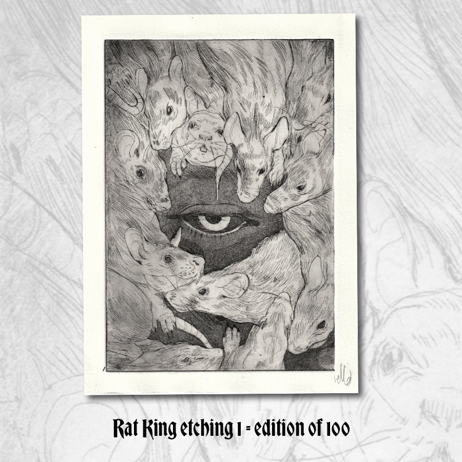 Rat King Etching 1 