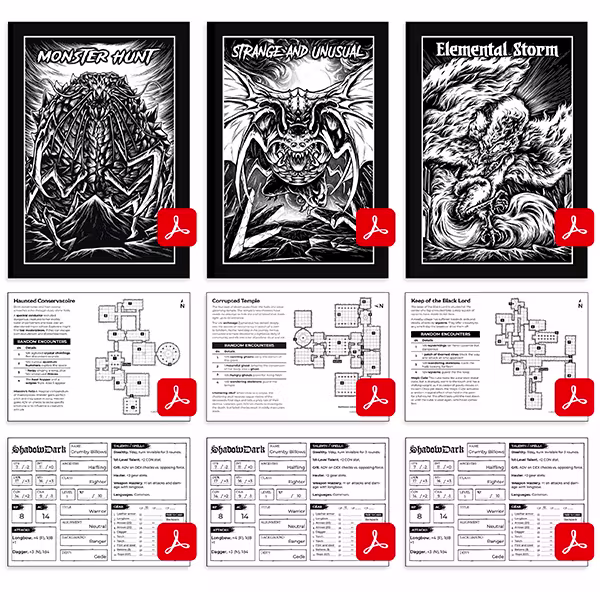 Battlezoo Shadowdark Secret Tomes Core Set (PDF)