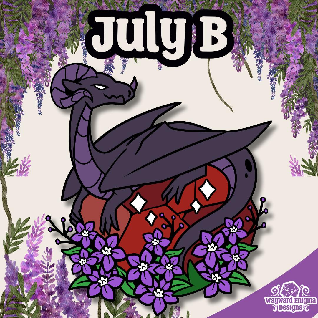 July B - Birthstone Beast Enamel Pin