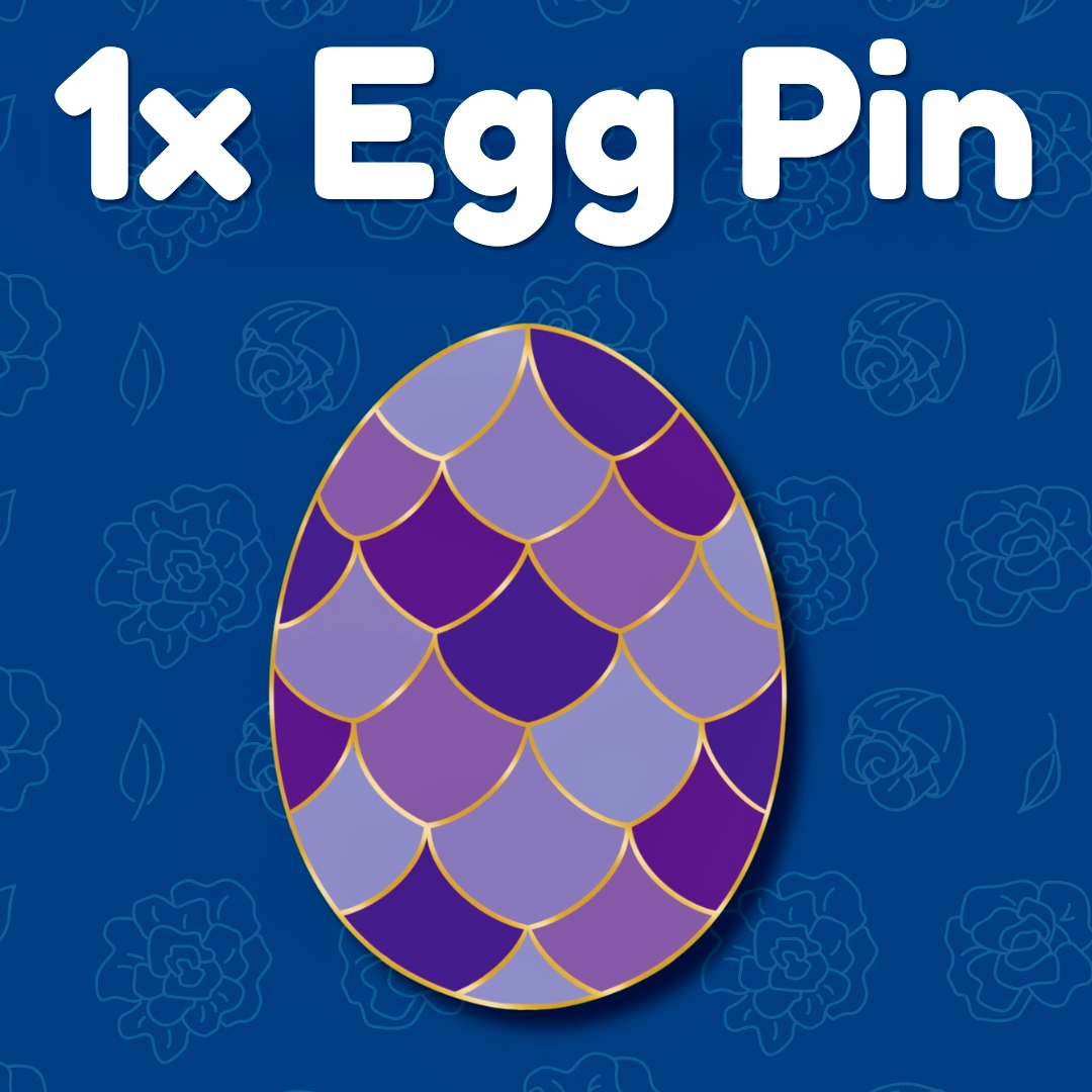 Garden Dragon Egg Pin