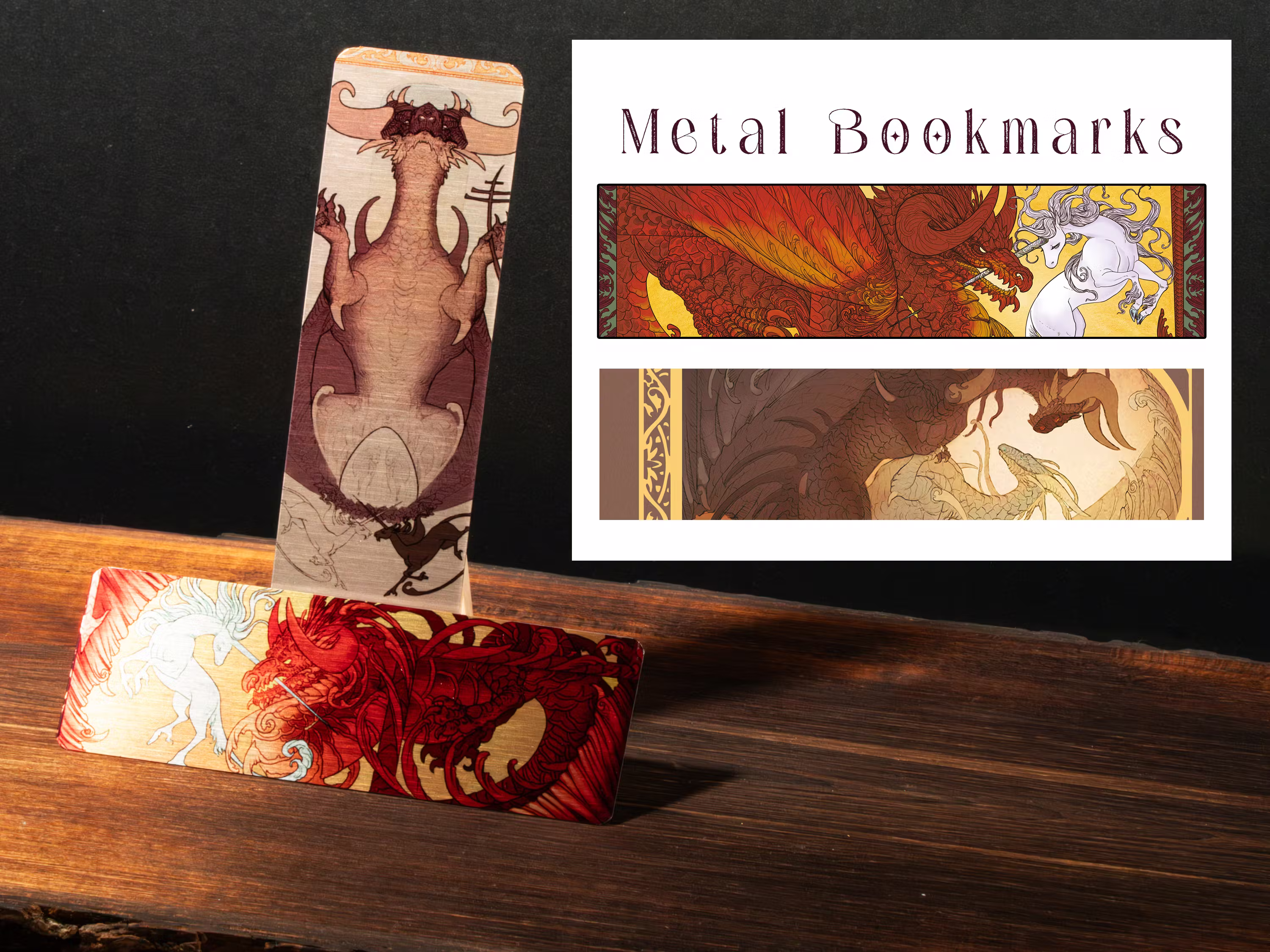 The Duel metal bookmark