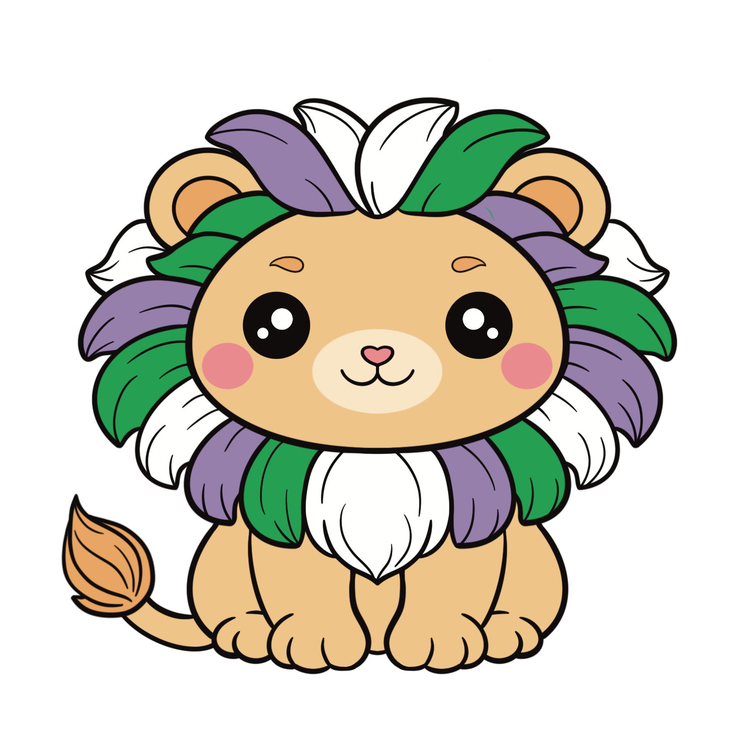 Genderqueer Lion Pin