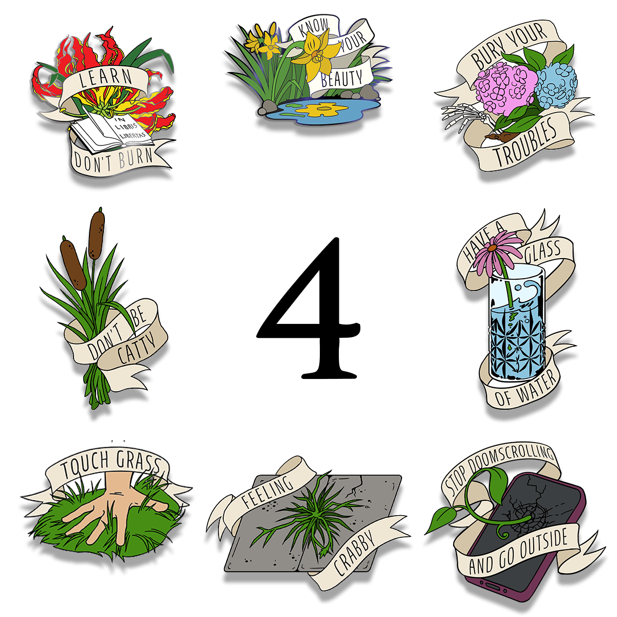 Four Pins of Your Choice