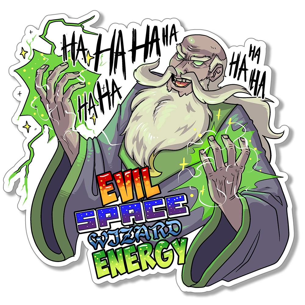 "Evil Space Wizard" 3" Die-Cut Sticker