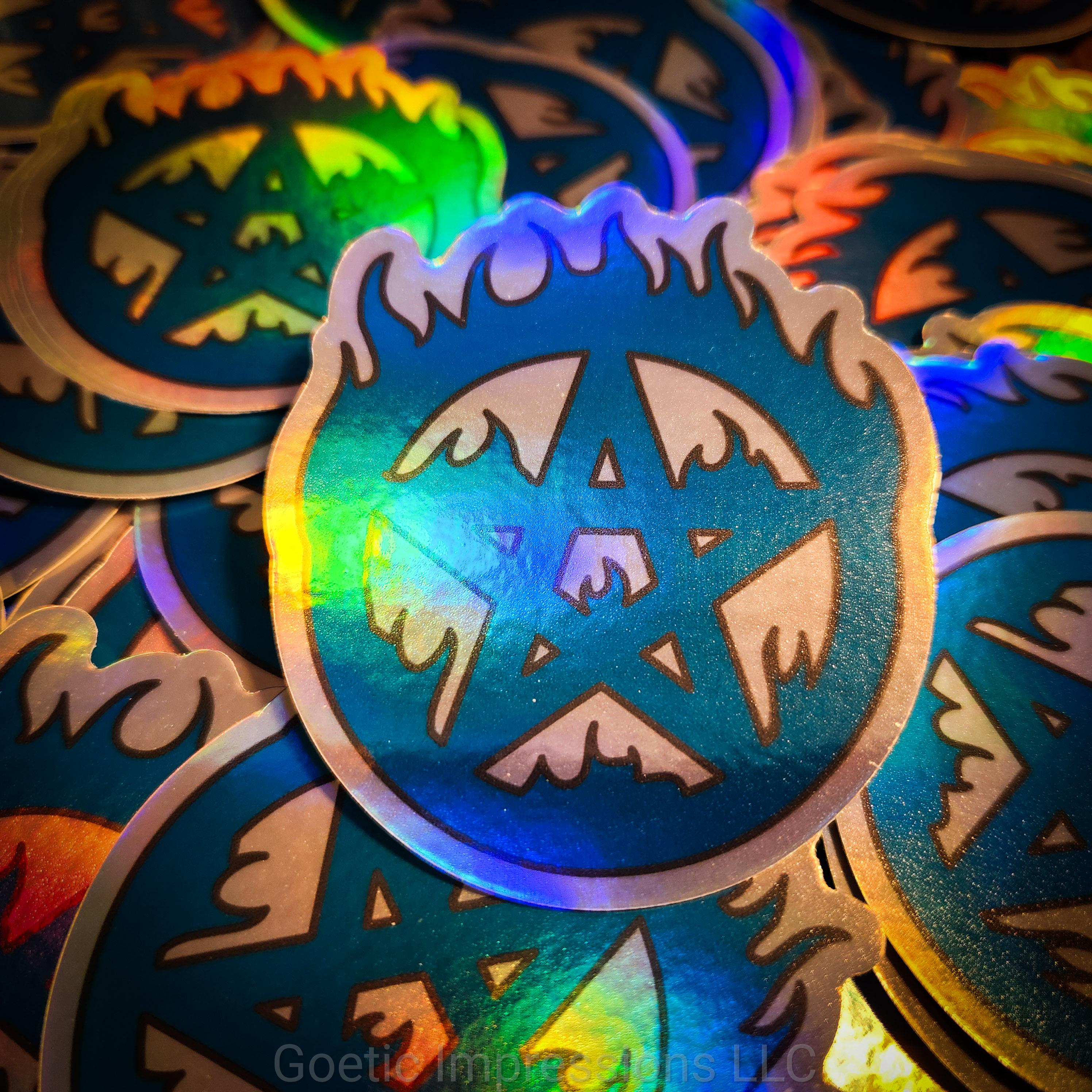 Flaming Pentagram Sticker