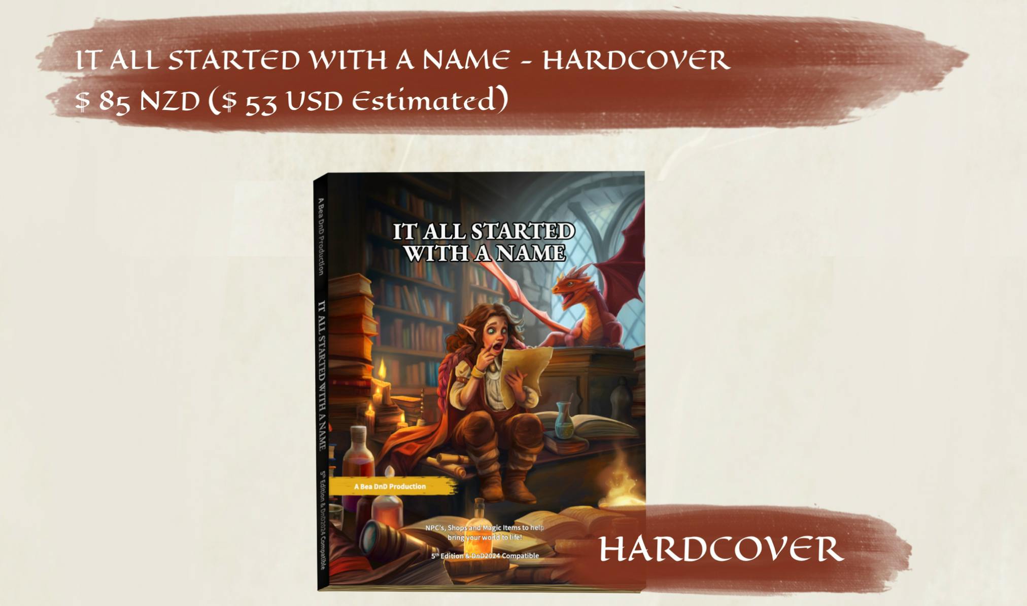 Extra Printed Hardcover Copy of 'It All Started With A Name'