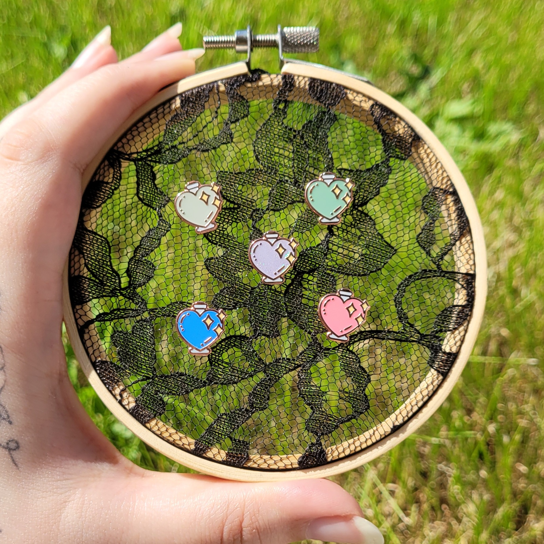 Mini Heart Potion Pin