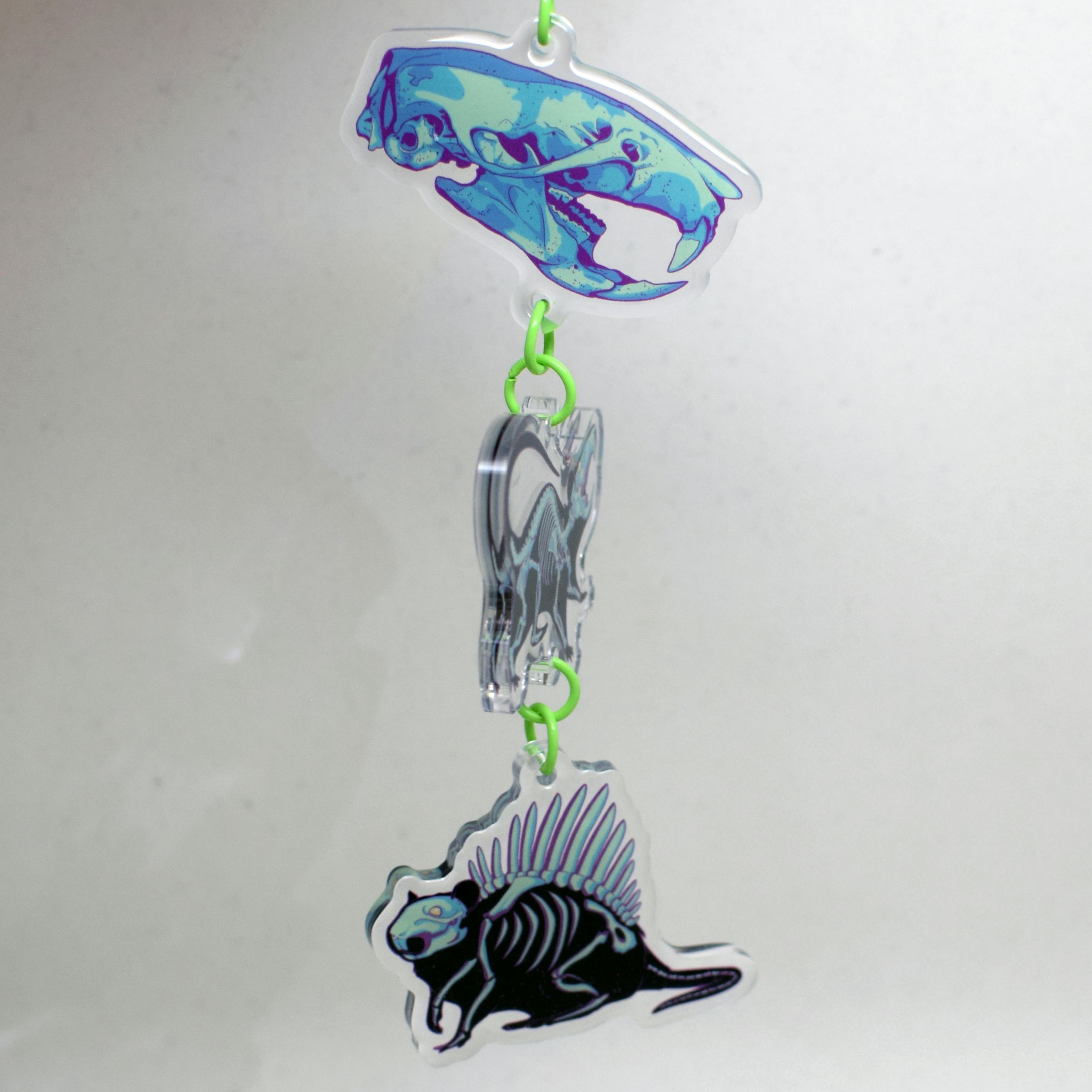 Triple Dangle Keychain Rats