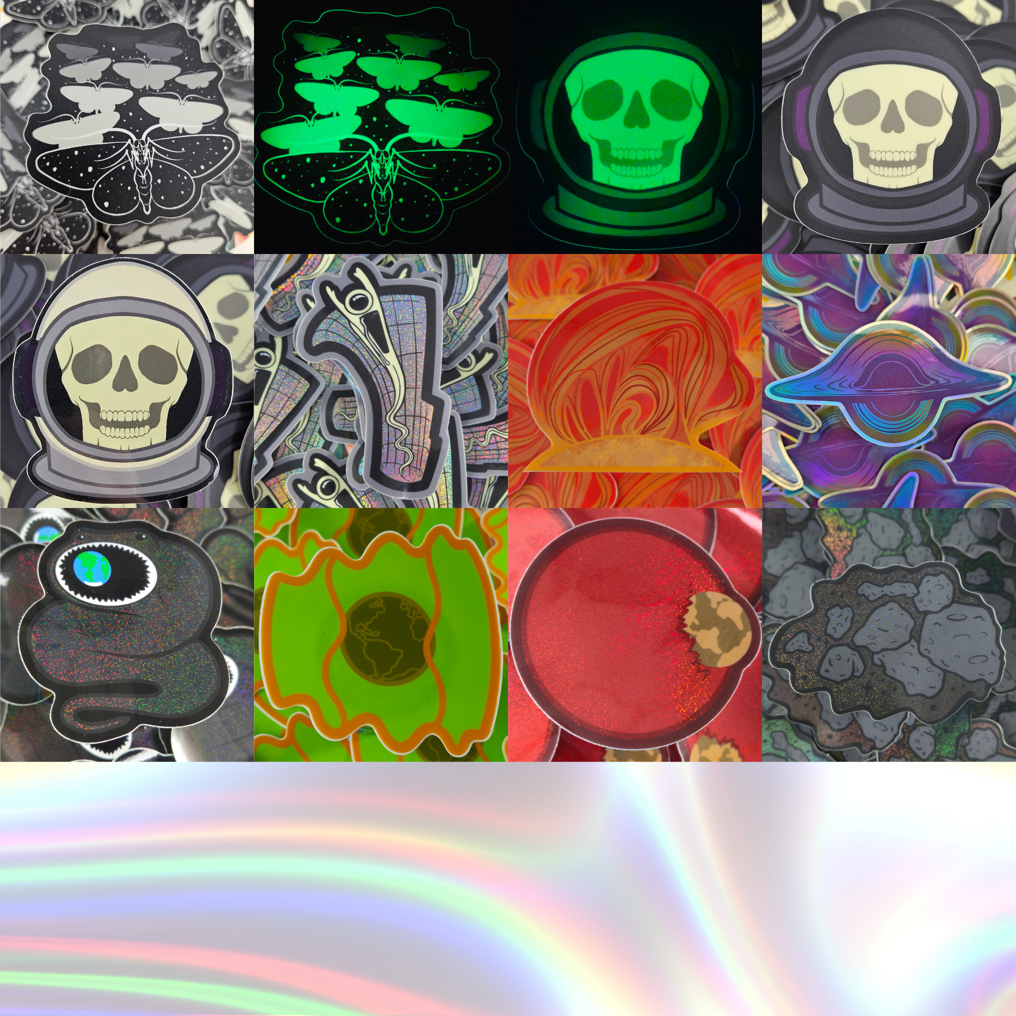 Spooky Space Stickers 5-pack