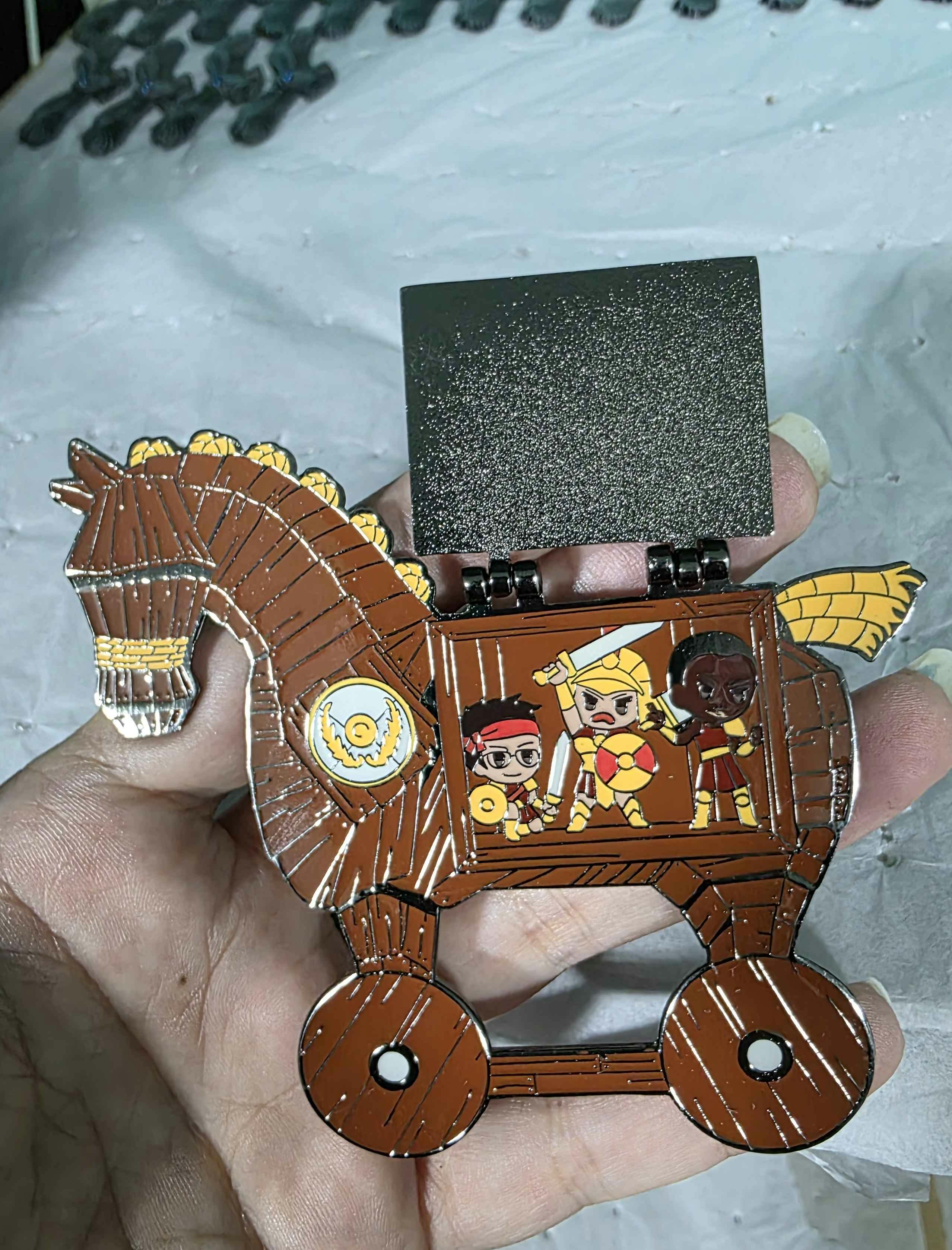 Trojan Horse Enamel Pin