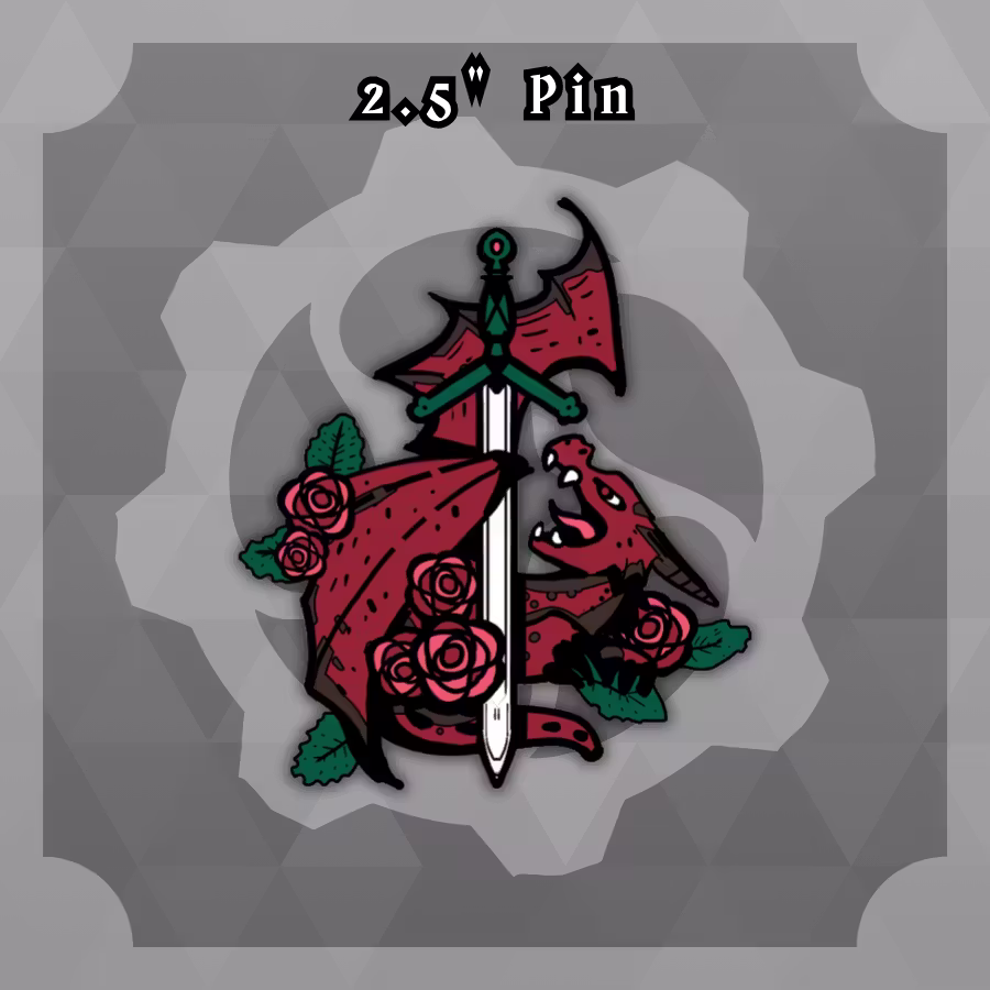 Blades Beasts and Blooms: 2.5in Medieval Europe Pin