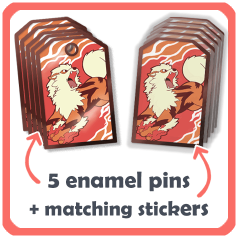 5x Omamori Enamel Pin