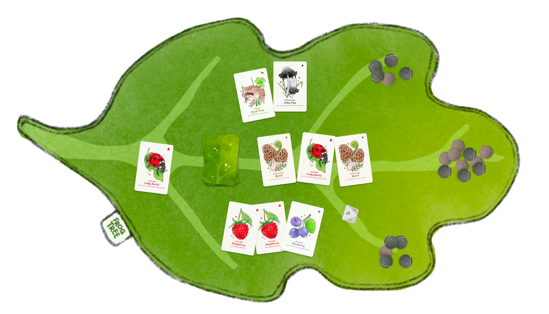 Custom Shaped Leaf Playmat