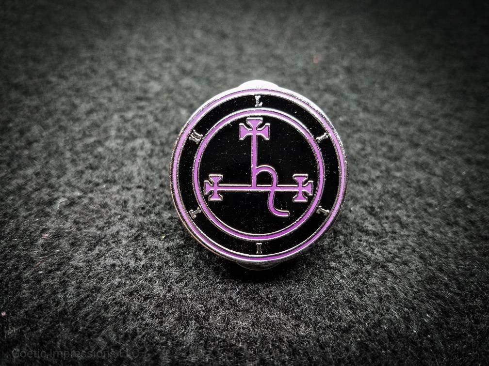 Lilith Sigil Purple Enamel Pin