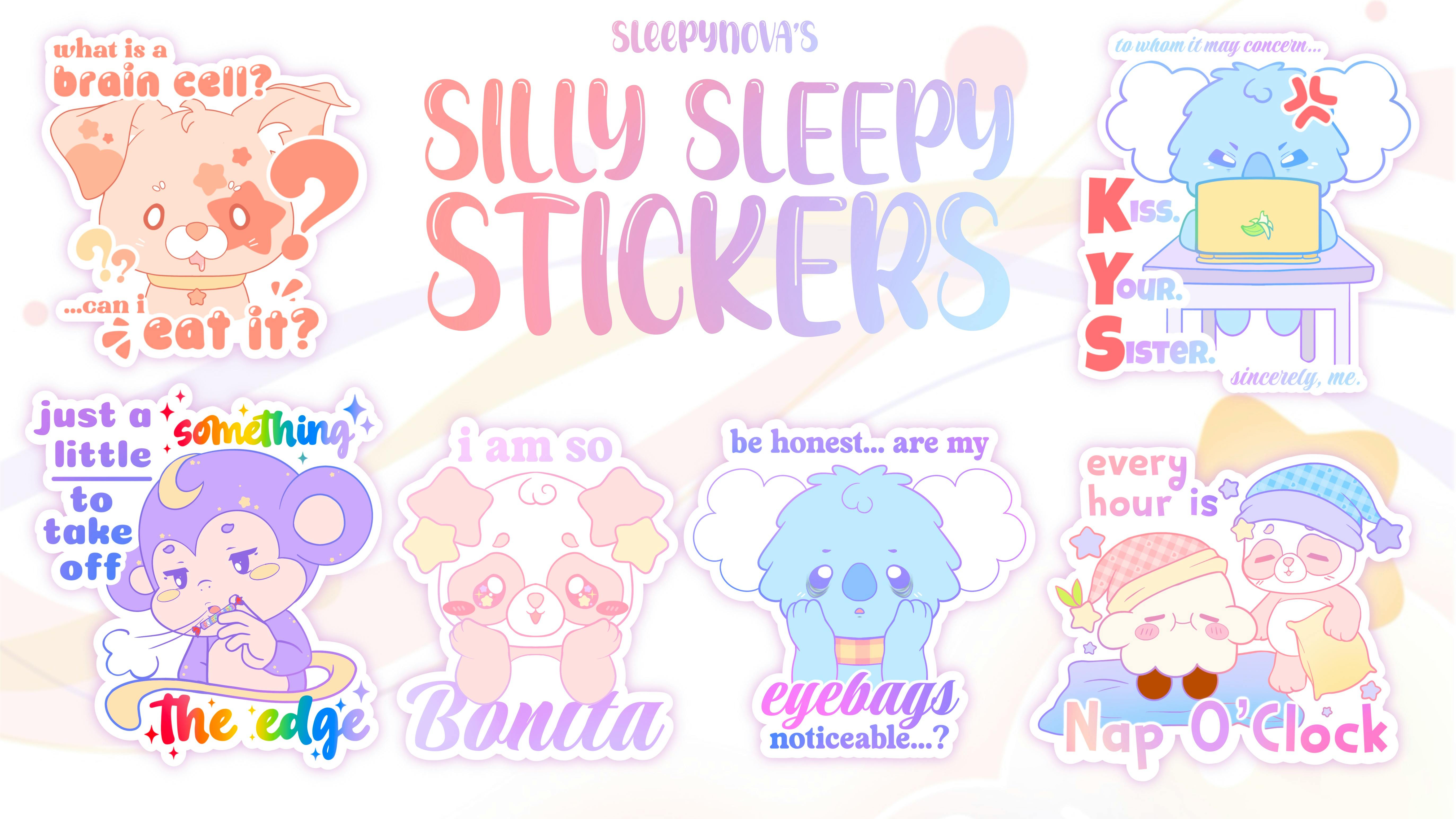 Sleepy Cosmos Silly Stickers