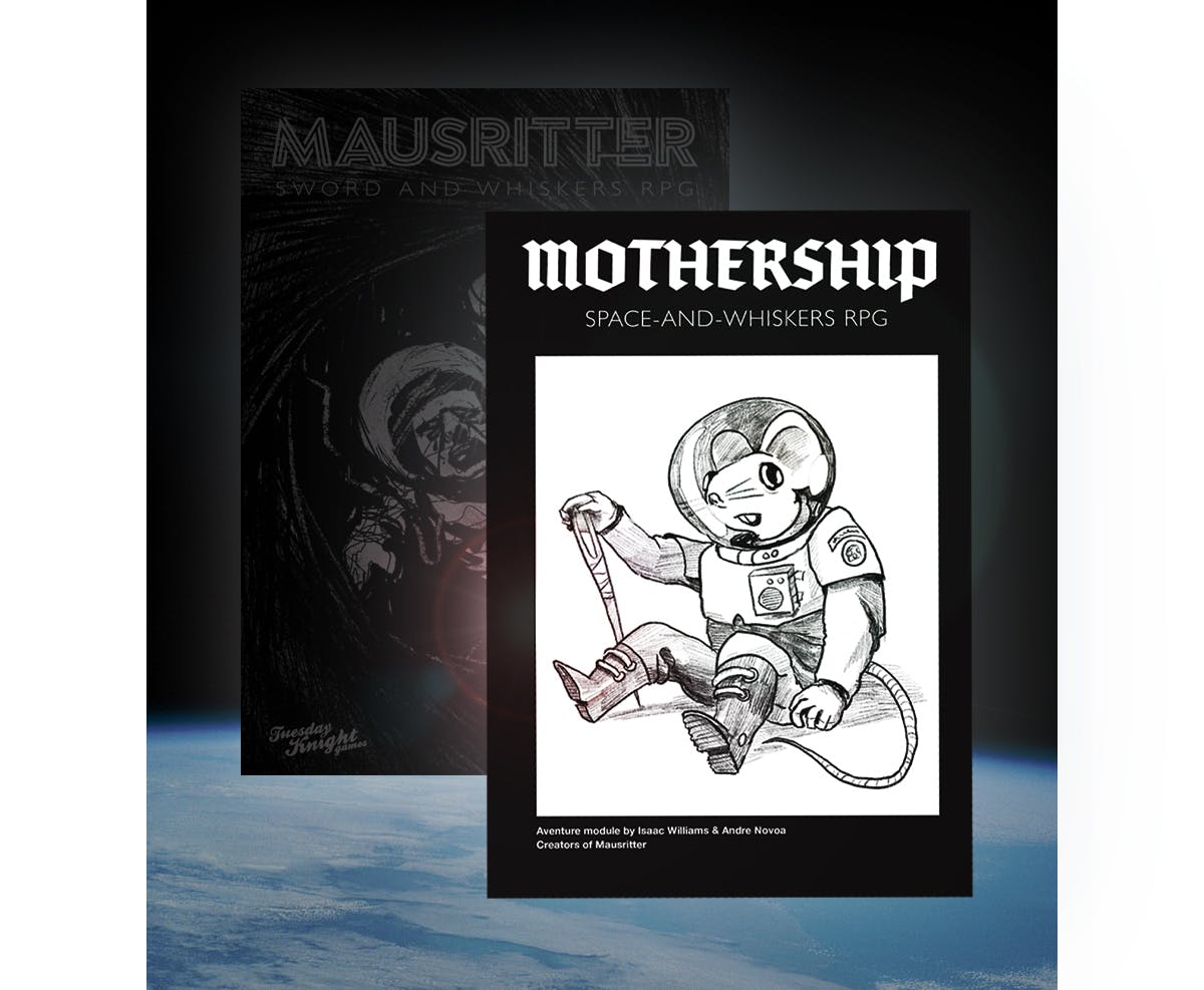 Mothership Space-and-Whiskers RPG, Written by Isaac Williams & Andre Novoa - Mausritter and Mothership Collaboration Project