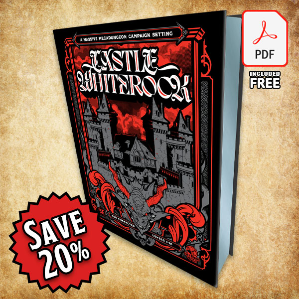 Castle Whiterock, 5E, Clamshell Exclusive Box (Hydro74 cover) Print+PDF