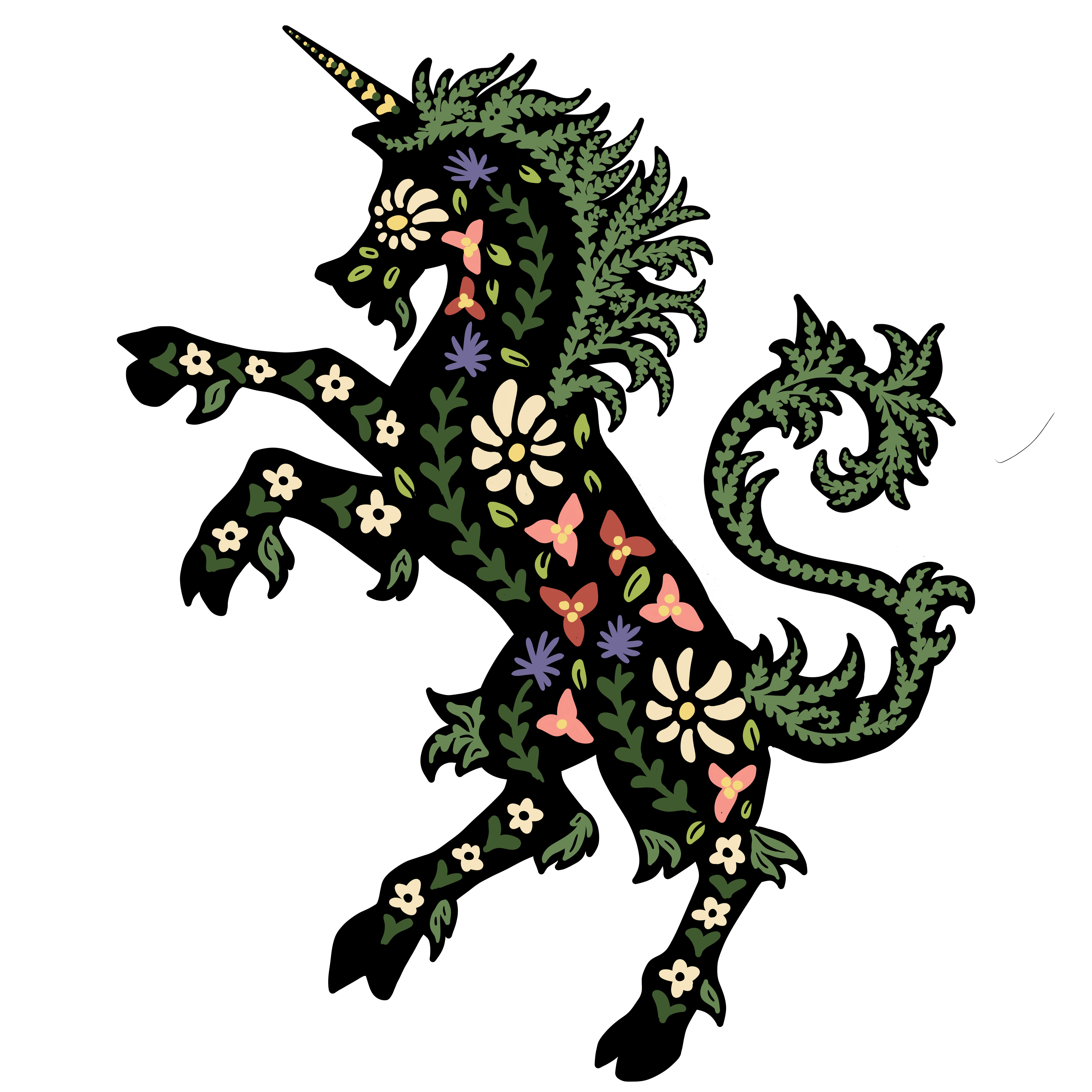 Folk Unicorn Pin