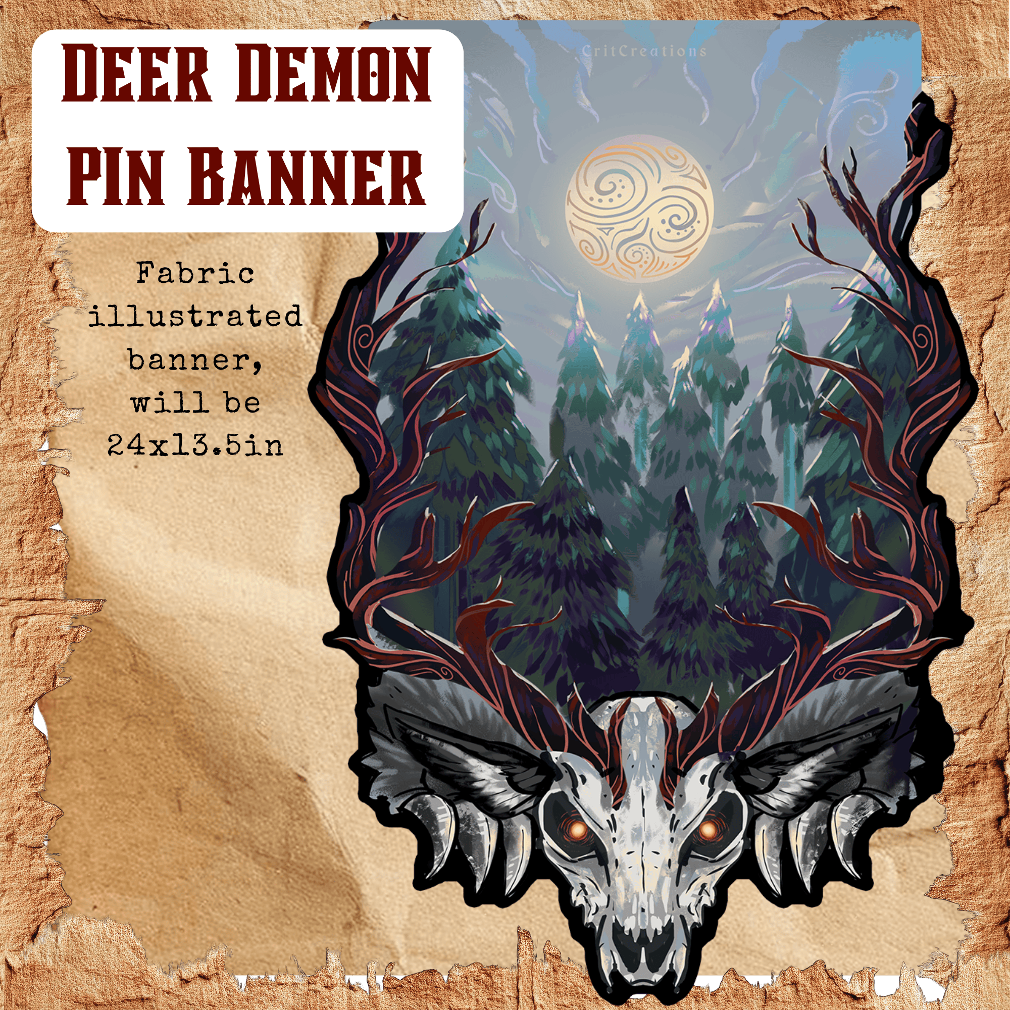 Deer Demon Pin Banner