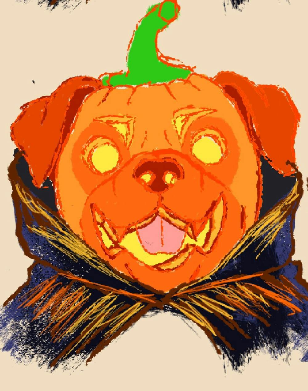 Pumpkin Pup (Pug)