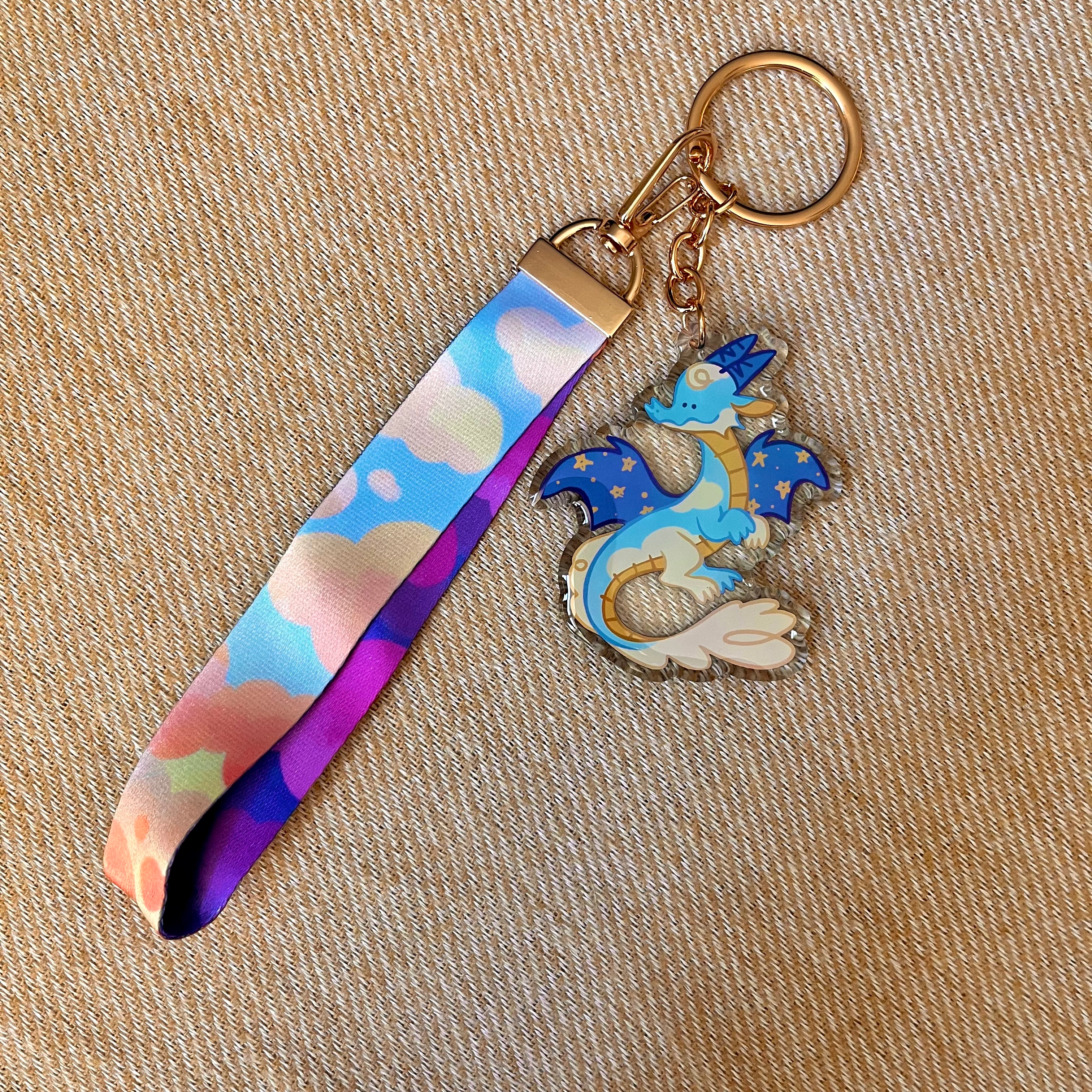 Nightlight Dragon Wristlet Keychain