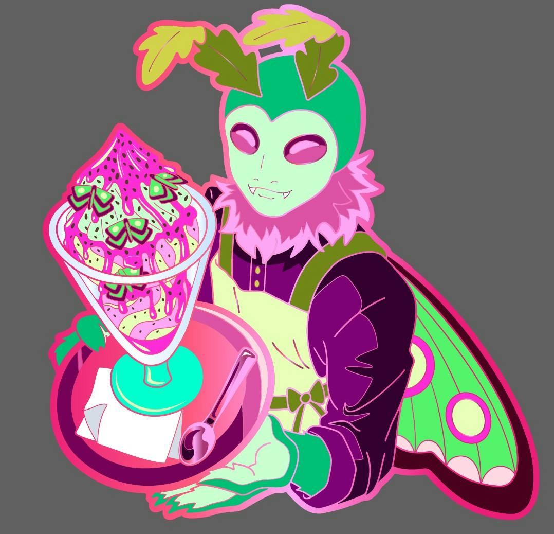 1x Limited Luna Mothman - Hard Enamel Pin