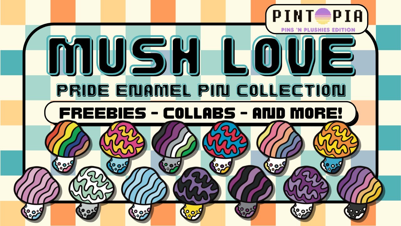 Mush Love: Pride Mushroom Enamel Pin Collection