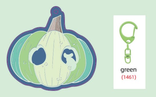 GID Pumpkin Mouse Keychain	