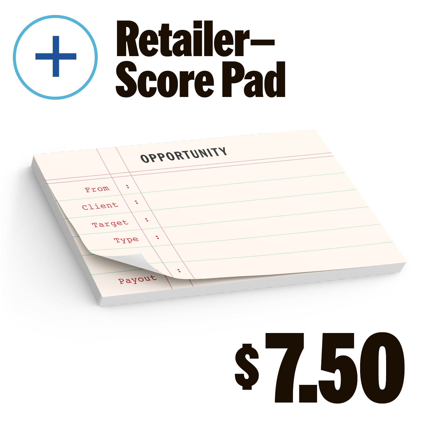 Retailer Score Pad