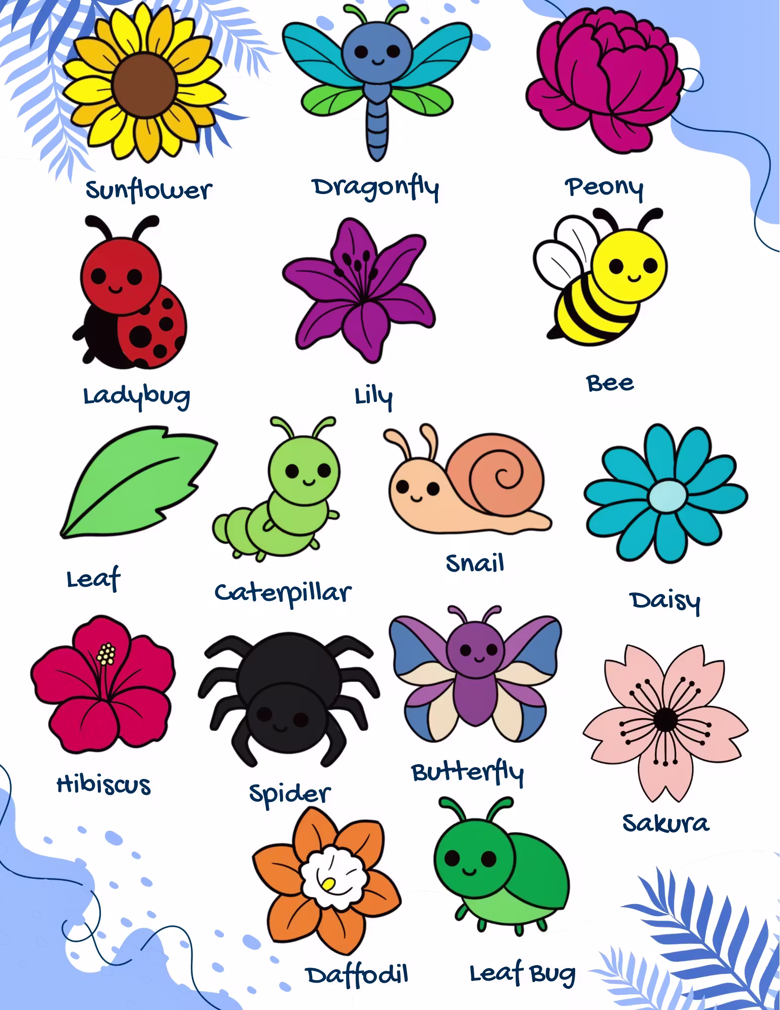 Petals & Paws Mini Pin Set of 16 Pins 