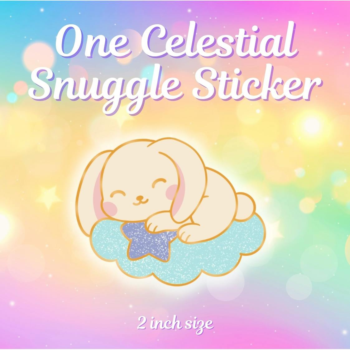 Celestial Snuggle Vinyl Sticker