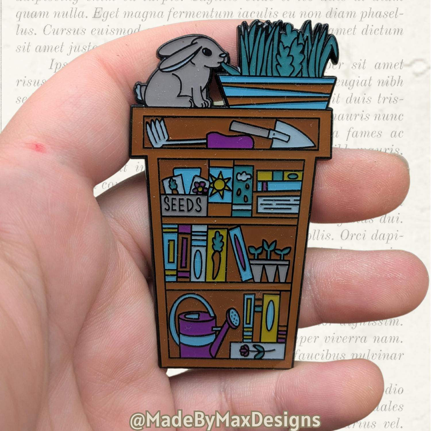 Gardening Bookshelf Pin