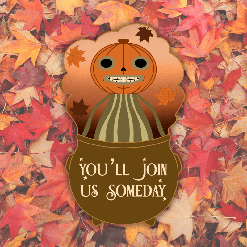 Pumpkin Cauldron Sticker