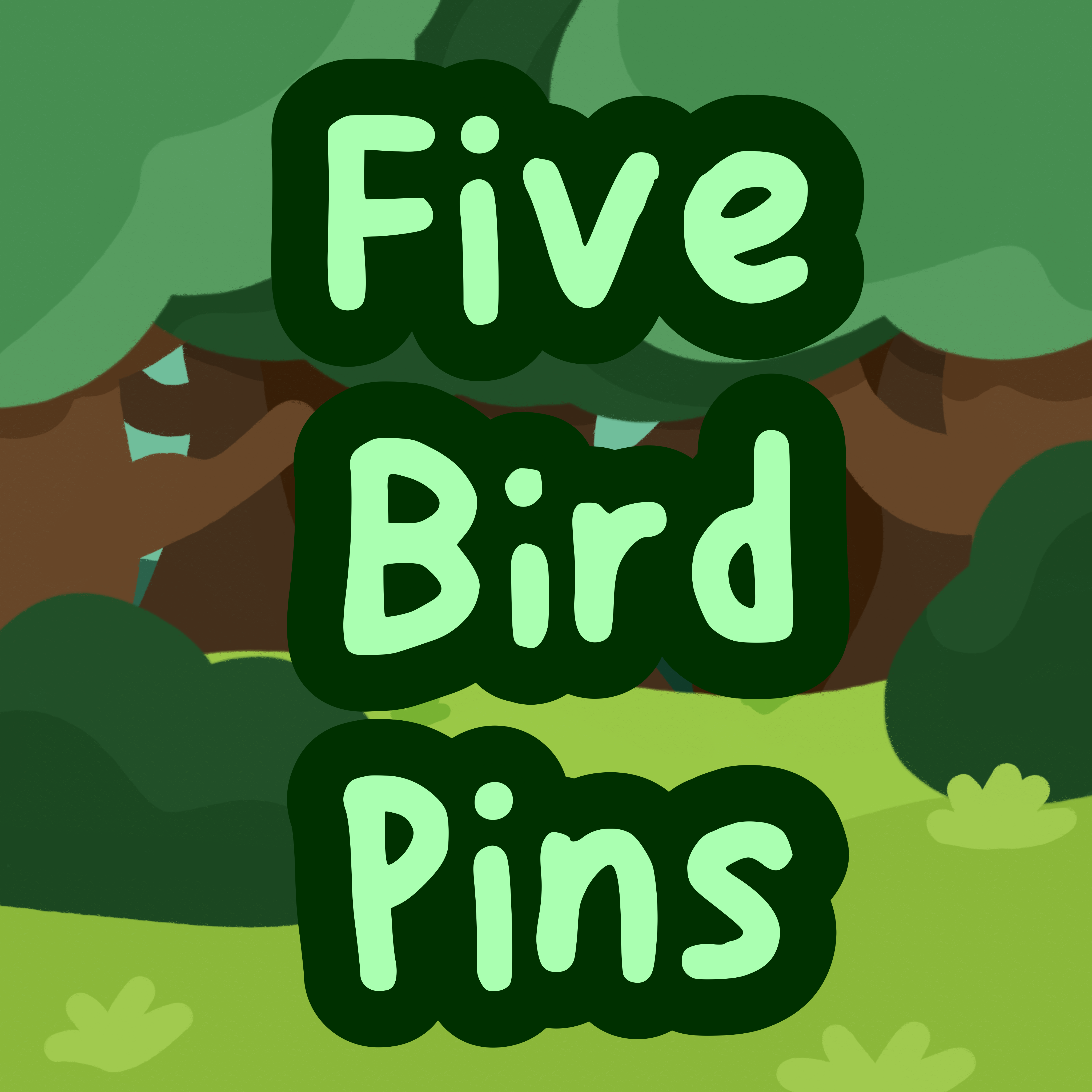 Five Bird Pins