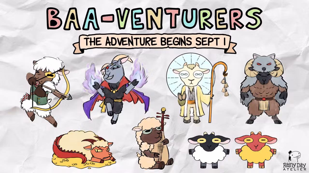 Baa-venturers: Fantasy Sheep Enamel Pins