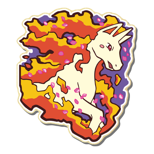 Fire horse wooden pin