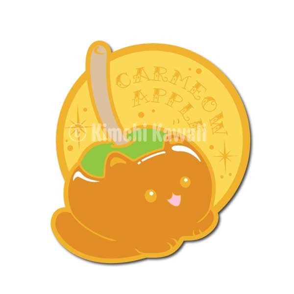 Carameow Apple Pin
