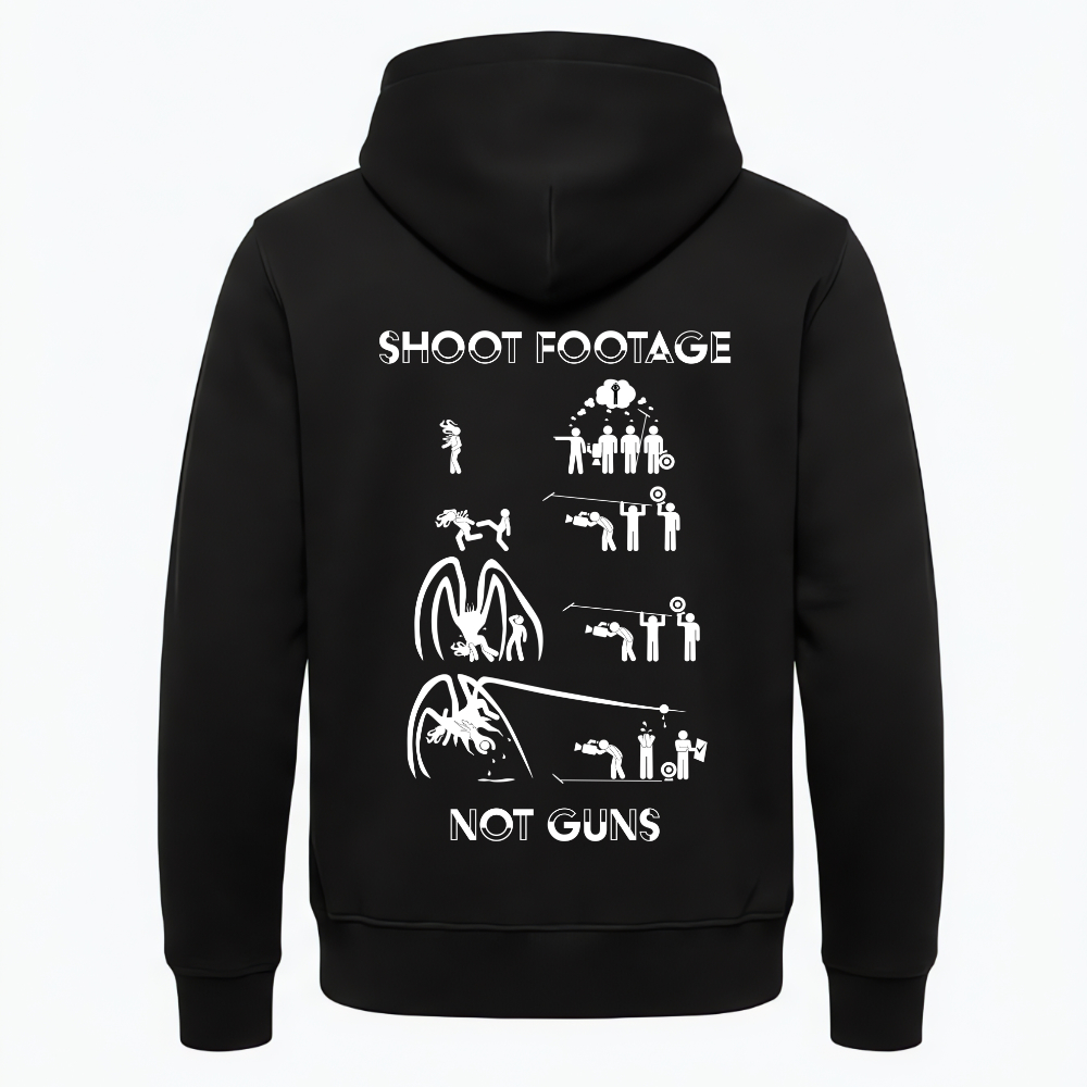 Shoot Footage, Not Guns Hoodie