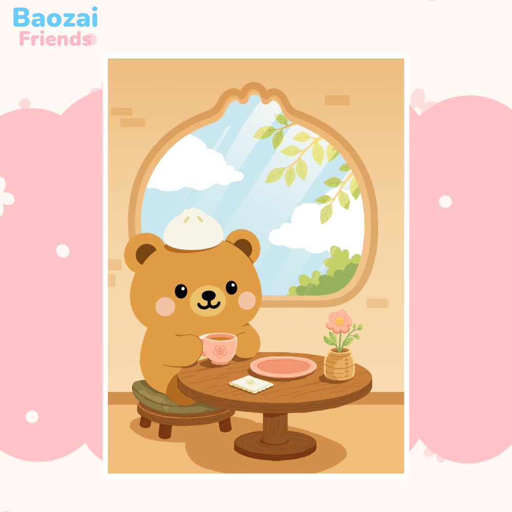 5 x 7" Bobo the Bao Bear Matte Print