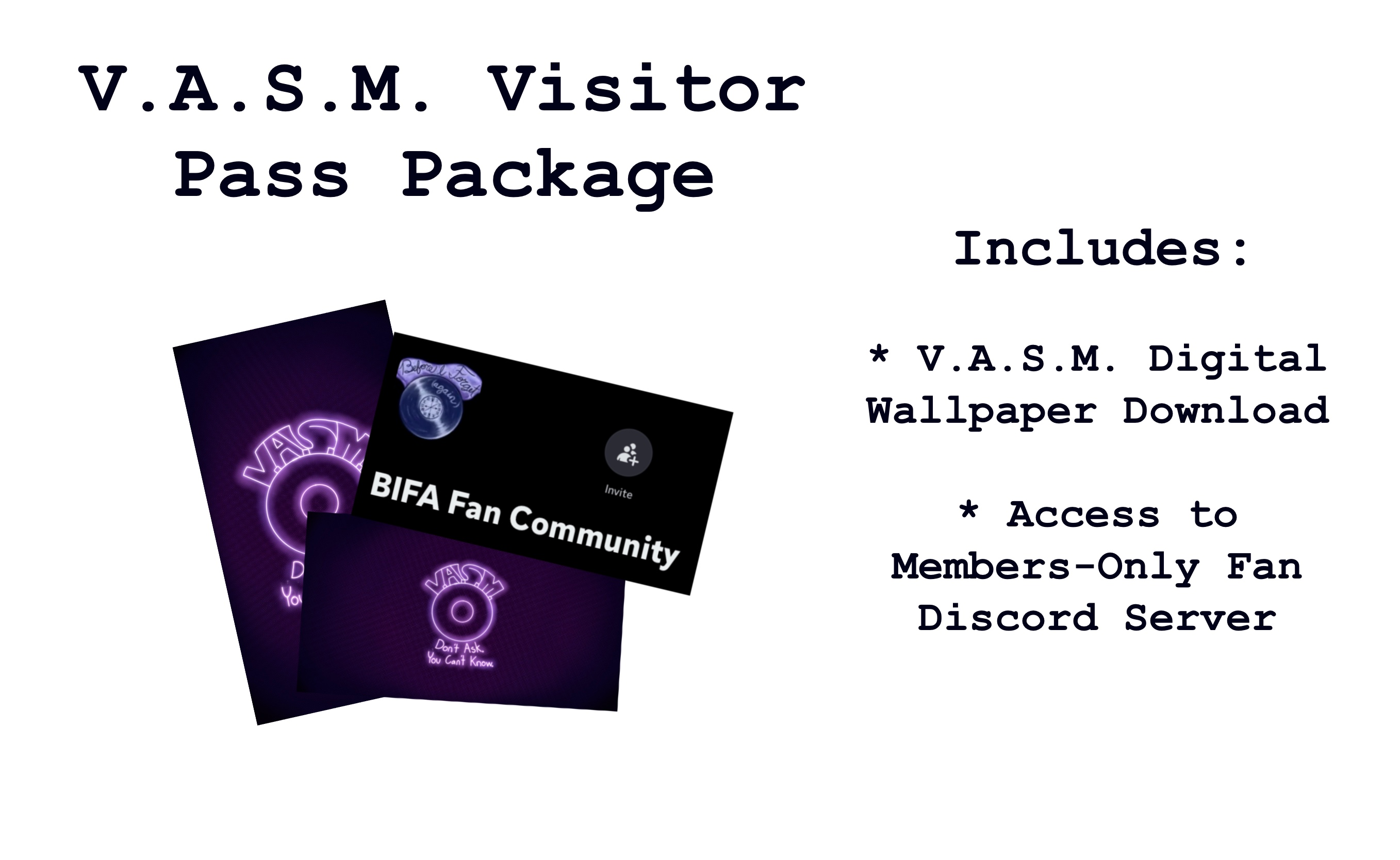 V.A.S.M. Visitor Pass