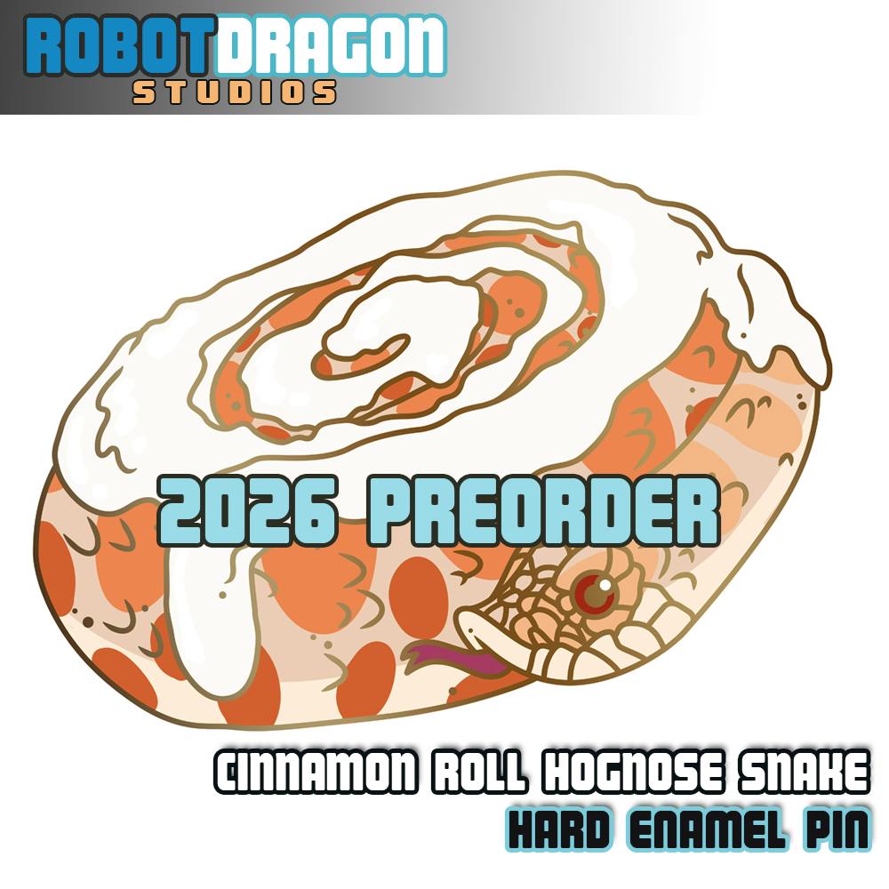 Cinnamon Roll Hognose Snek Enamel Pin