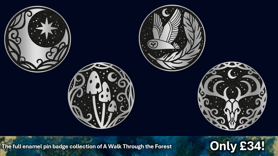 Bundle of all 4 Forest Folk Themed Enamel Pins (saving £8.00 on RRP)