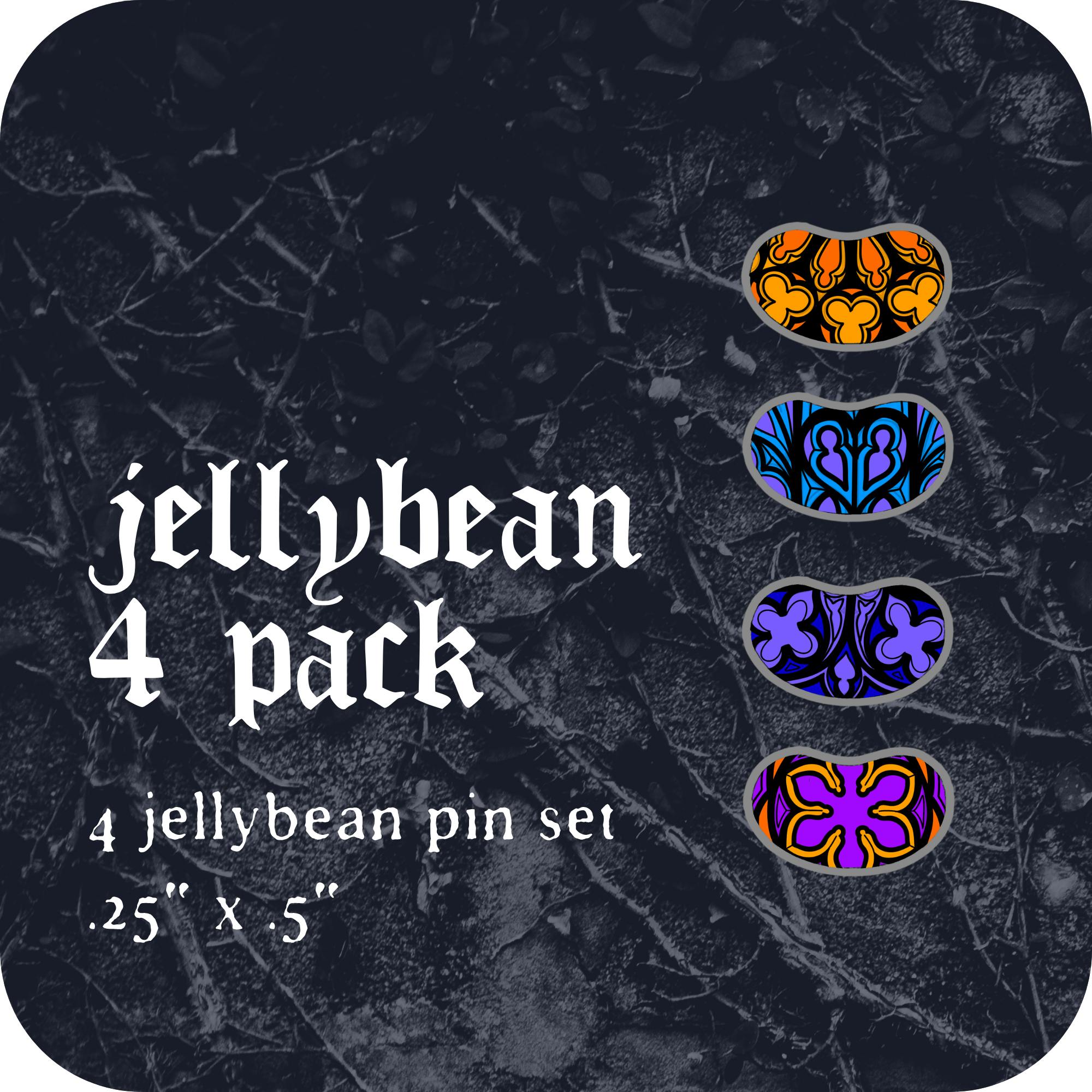 jellybean stained glass window 4 pack 