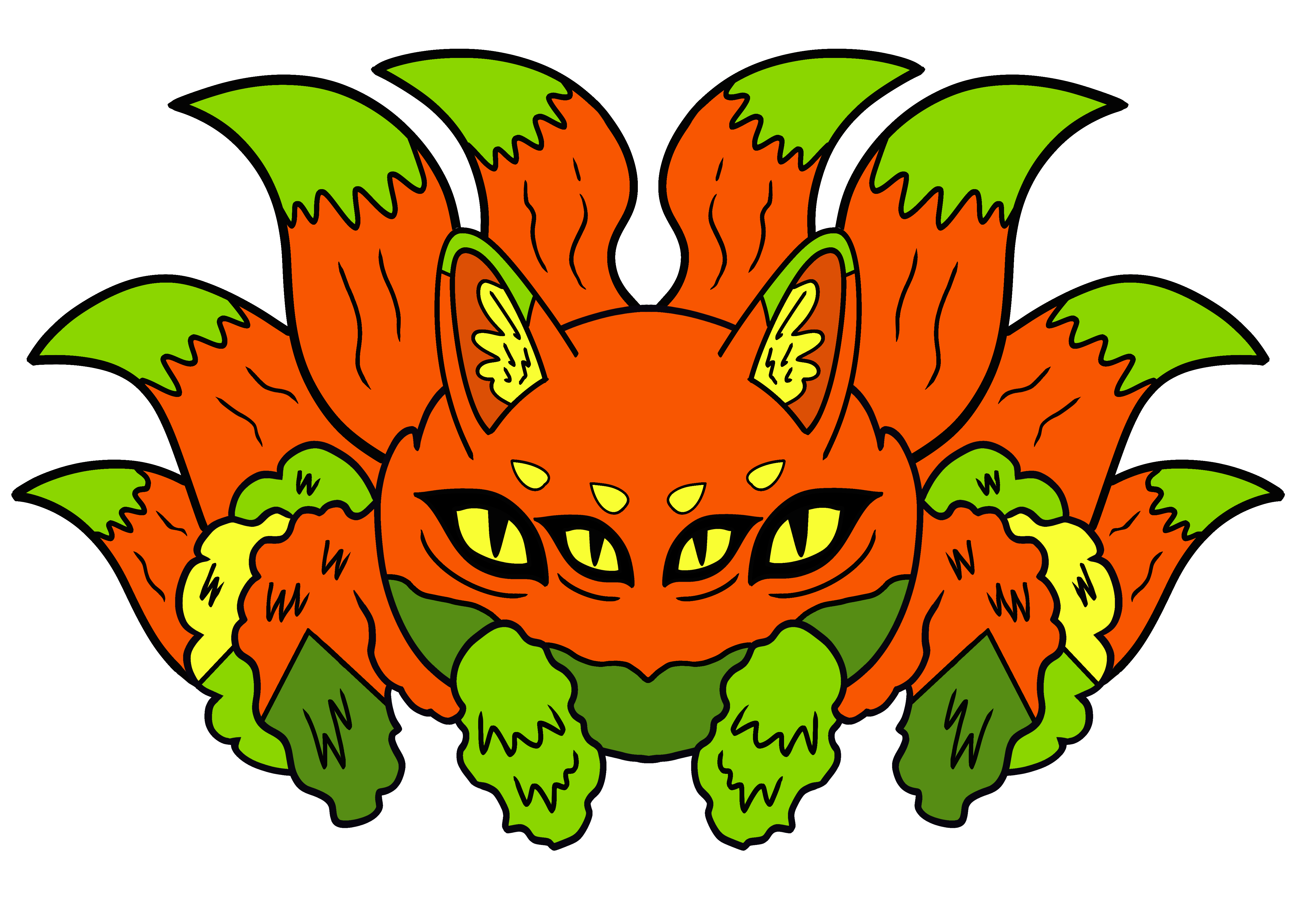 Halloween glow in the dark fox spider